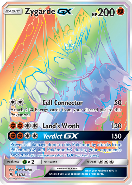 Zygarde-GX 136/131 Sun & Moon Forbidden Light