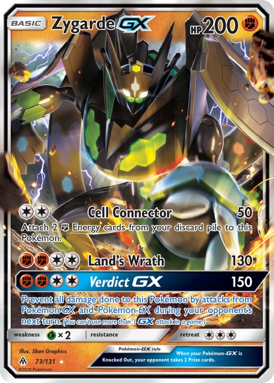 Zygarde-GX 73/131 Sun & Moon Forbidden Light