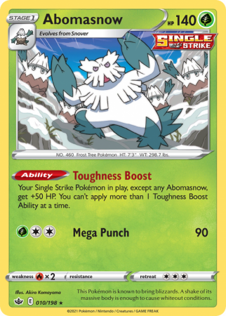 Abomasnow 10/198 Sword & Shield Chilling Reign