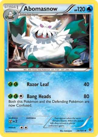 Abomasnow 26/101 Black & White Plasma Blast