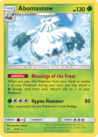 Abomasnow 4/131 Sun & Moon Forbidden Light