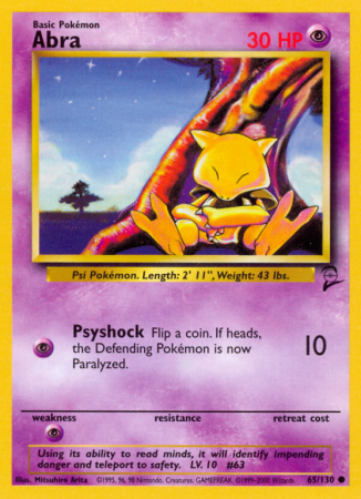 Abra 65/130 Base Base Set 2