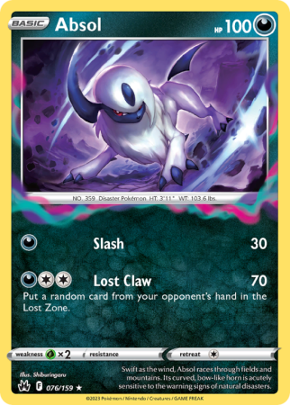 Absol 76/159 Sword & Shield Crown Zenith