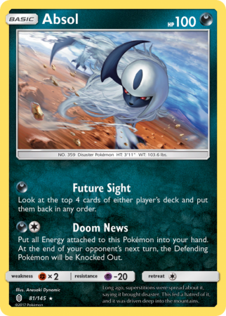 Absol 81/145 Sun & Moon Guardians Rising