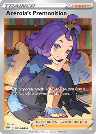 Acerola's Premonition TG24/30 Sword & Shield Brilliant Stars Trainer Gallery