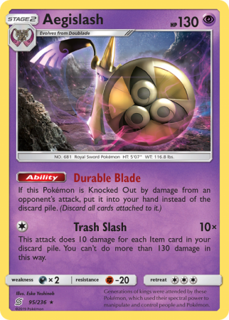 Aegislash 95/236 Sun & Moon Unified Minds