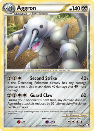 Aggron 1/102 HeartGold & SoulSilver HS—Triumphant