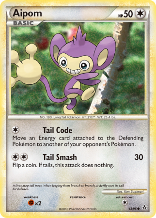 Aipom 43/95 HeartGold & SoulSilver HS—Unleashed