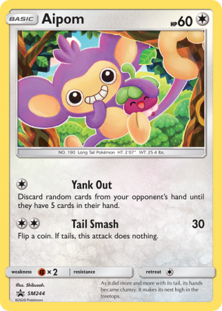 Aipom SM244/156 Sun & Moon SM Black Star Promos