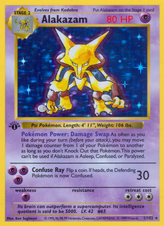 Alakazam 1/102 Base Base Set