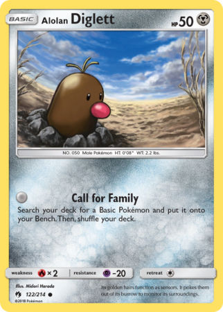 Alolan Diglett 122/214 Sun & Moon Lost Thunder