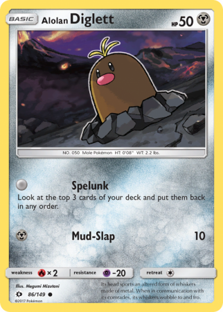 Alolan Diglett 86/149 Sun & Moon Sun & Moon