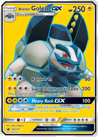 Alolan Golem-GX 102/111 Sun & Moon Crimson Invasion