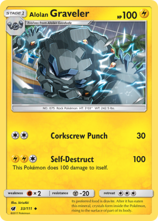 Alolan Graveler 33/111 Sun & Moon Crimson Invasion