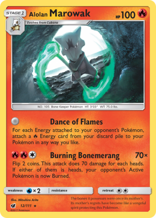 Alolan Marowak 12/111 Sun & Moon Crimson Invasion