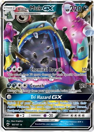 Alolan Muk-GX 84/147 Sun & Moon Burning Shadows