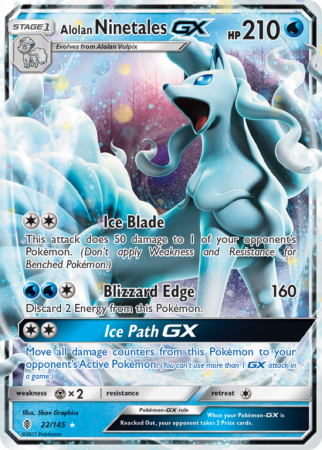 Alolan Ninetales-GX 22/145 Sun & Moon Guardians Rising