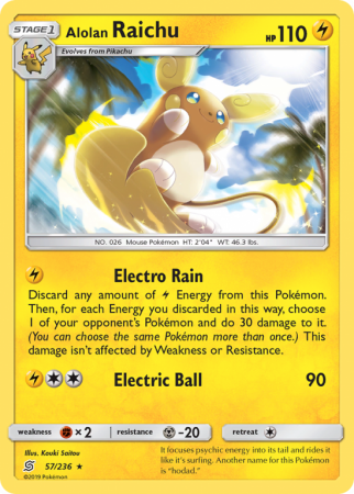 Alolan Raichu 57/236 Sun & Moon Unified Minds