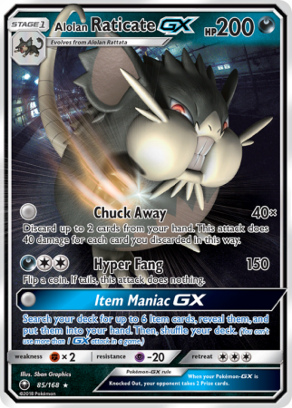 Alolan Raticate-GX 85/168 Sun & Moon Celestial Storm