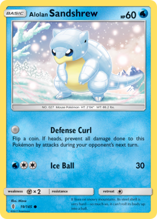 Alolan Sandshrew 19/145 Sun & Moon Guardians Rising