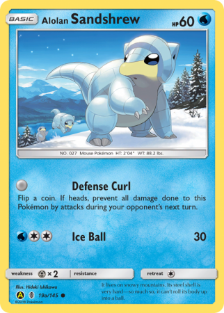 Alolan Sandshrew 19a/145 Sun & Moon Guardians Rising