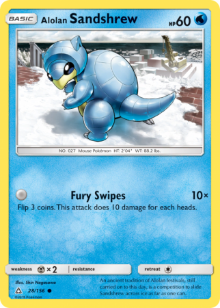 Alolan Sandshrew 28/156 Sun & Moon Ultra Prism