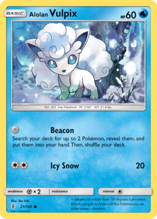 Alolan Vulpix 21/145 Sun & Moon Guardians Rising