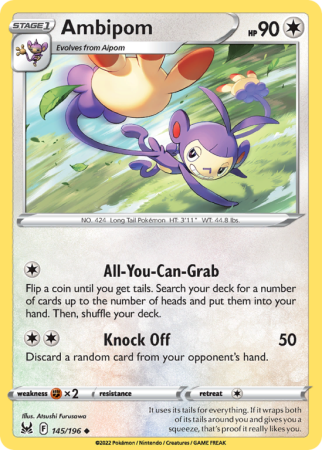 Ambipom 145/196 Sword & Shield Lost Origin