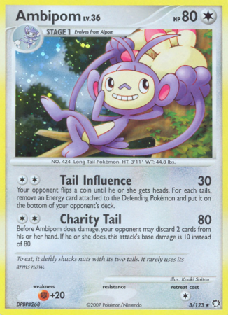 Ambipom 3/123 Diamond & Pearl Mysterious Treasures