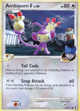 Ambipom G 56/111 Platinum Rising Rivals