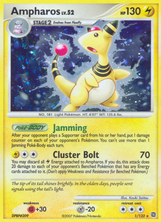 Ampharos 1/132 Diamond & Pearl Secret Wonders