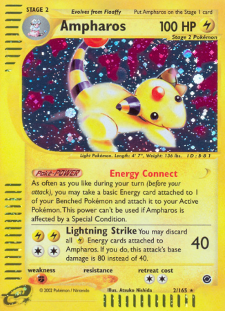 Ampharos 2/165 E-Card Expedition Base Set