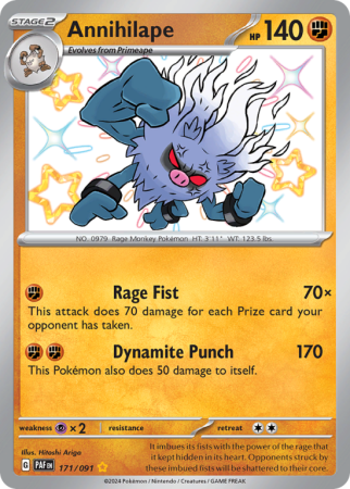 Annihilape 171/91 Scarlet & Violet Paldean Fates