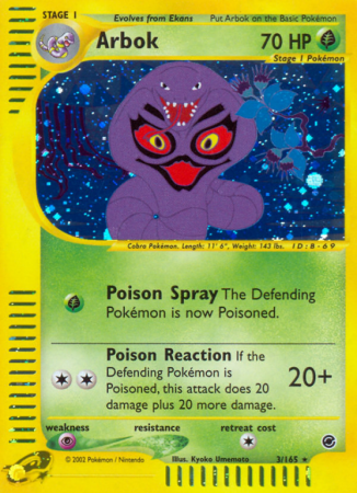 Arbok 3/165 E-Card Expedition Base Set