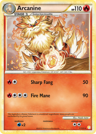 Arcanine 1/123 HeartGold & SoulSilver HeartGold & SoulSilver