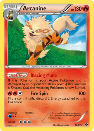 Arcanine 12/99 Black & White Next Destinies