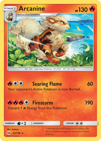 Arcanine 22/149 Sun & Moon Sun & Moon