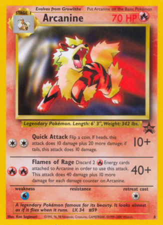 Arcanine 6/53 Base Wizards Black Star Promos