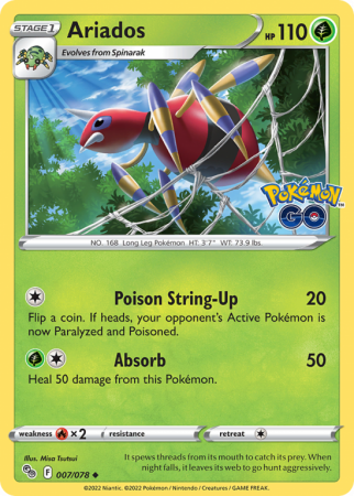 Ariados 7/78 Sword & Shield Pokémon GO