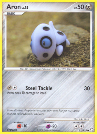 Aron 71/123 Diamond & Pearl Mysterious Treasures
