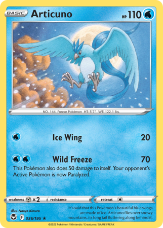 Articuno 36/195 Sword & Shield Silver Tempest