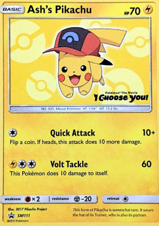 Ash's Pikachu SM111/156