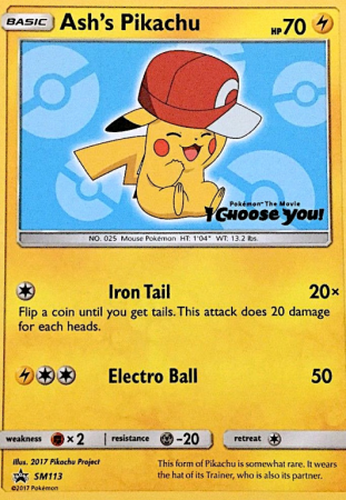 Ash's Pikachu SM113/156