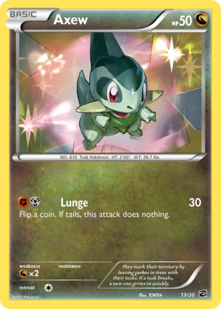Axew 13/20 Black & White Dragon Vault