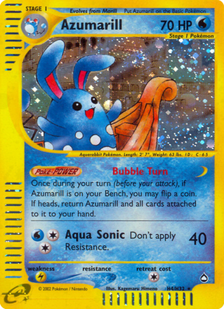Azumarill H4/186 E-Card Aquapolis