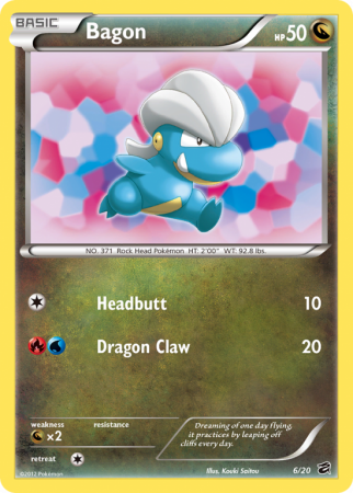 Bagon 6/20 Black & White Dragon Vault