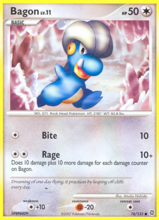 Bagon 76/132 Diamond & Pearl Secret Wonders