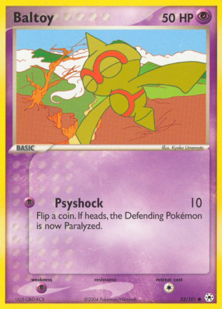 Baltoy 52/101 EX Hidden Legends
