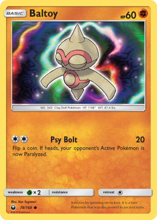 Baltoy 78/168 Sun & Moon Celestial Storm