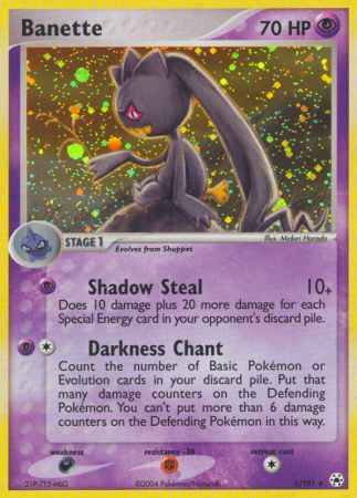 Banette 1/101 EX Hidden Legends